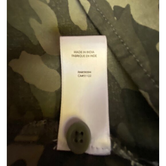 Beach Lunch Lounge Camo Button Down Midi Dress Plus Size 2X Army Y2K Military - Picture 7 of 8